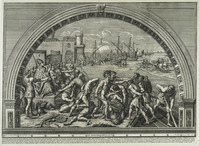 KG 00245
<br/>
De slag van Ostia
<br/>
<em>Aquila, Francesco Faraone (ca. 1676-1740)</em>